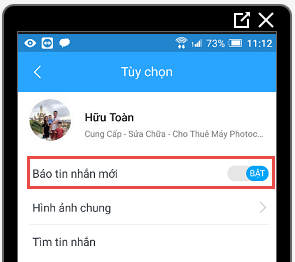 Chặn Spam trên Zalo