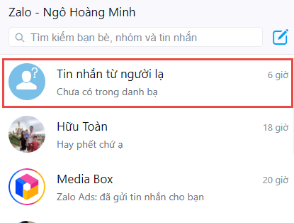 Chặn Spam trên Zalo
