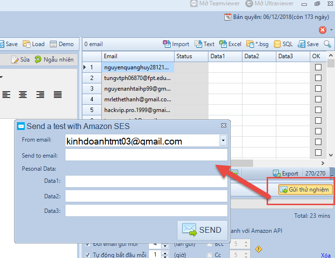 Công cụ gửi email marekting Amazon SES