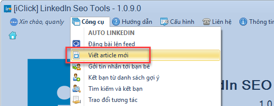 Công cụ seo LinkedIn của iClick