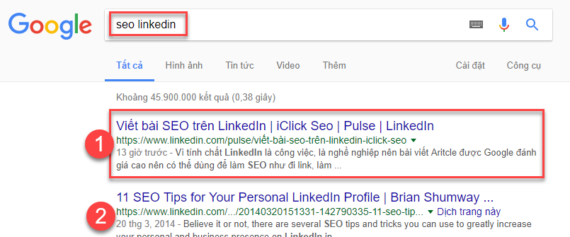 Công cụ seo LinkedIn của iClick