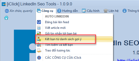 Công cụ seo LinkedIn của iClick