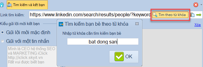 Công cụ seo LinkedIn của iClick