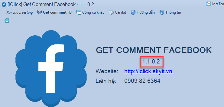 Nâng cấp phần mềm Get Comment Facebook từ VIP 1 lên VIP 2