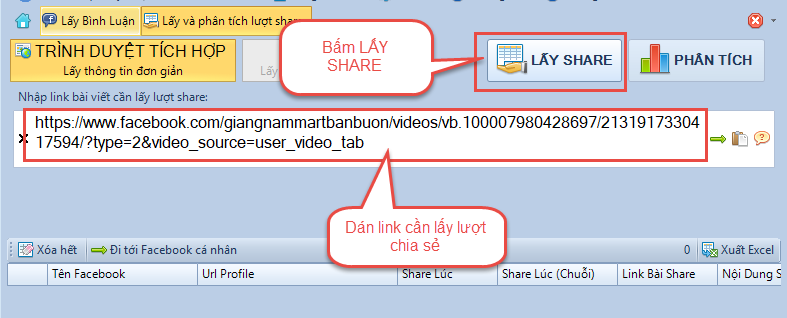 Cập nhật phần mềm lấy bình luận Facebook