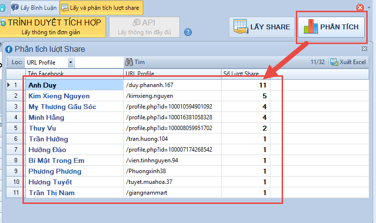 Cập nhật phần mềm lấy bình luận Facebook