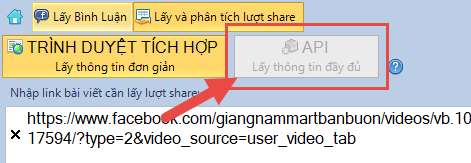 Cập nhật phần mềm lấy bình luận Facebook