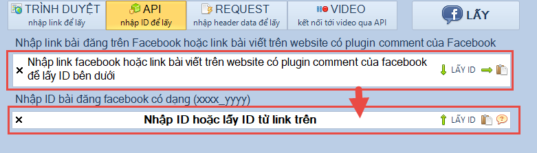 Cập nhật phần mềm lấy bình luận Facebook