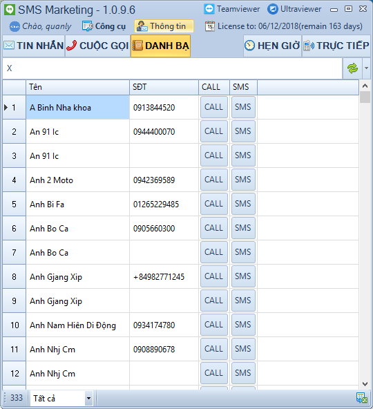 Cập nhật phần mềm SMS Marketing phiên bản 1.0.9.6