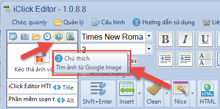 Cập nhật phần mềm soạn thảo iClick Editor