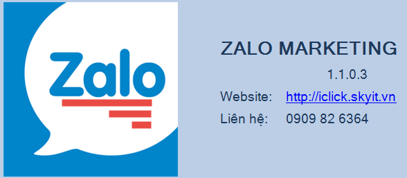 Cập nhật phần mềm quảng cáo Zalo Marketing phiên bản 1.1.0.3