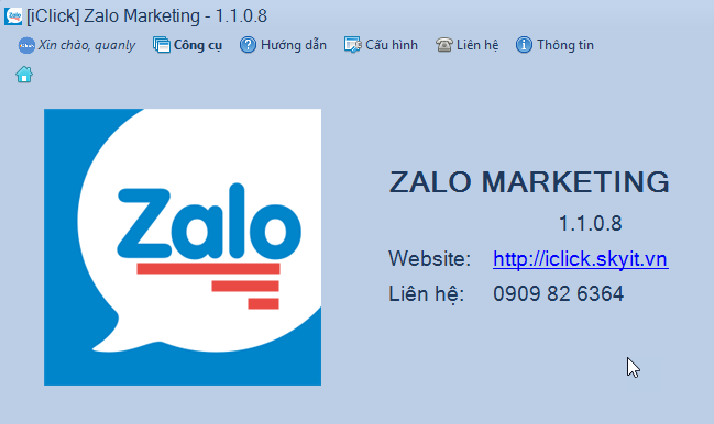 Cập nhật phần mềm Zalo Marketing phiên bản 1.1.0.8