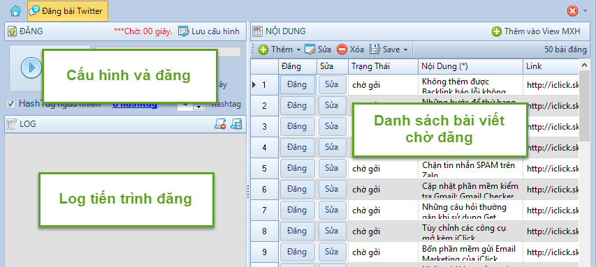 Đăng bài tự động lên twitter kéo traffic