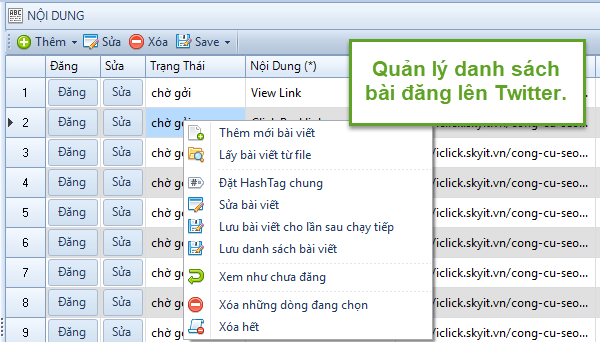 Đăng bài tự động lên twitter kéo traffic