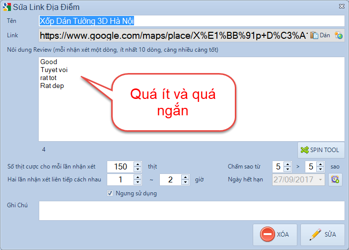 Vì sao địa điểm của bạn không nhận được lượt review