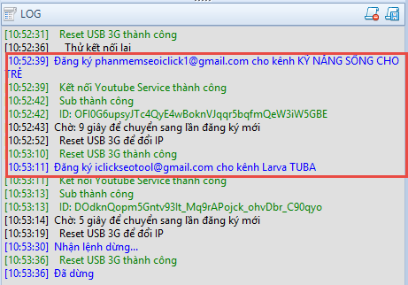 Đổi IP phần mềm auto subsricbe youtube