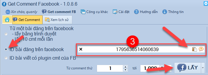 Get Comment Facebook iClick