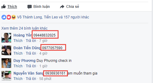 Get Comment Facebook không dùng được