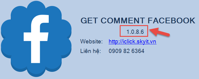 Cập nhật phần mềm Get Comment Facebook iClick phiên bản 1.0.8.6