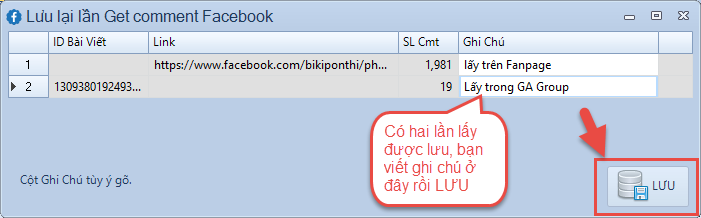 Get comment Facebook phiên bản 1.0.8.6