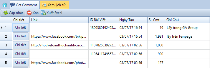 Get comment Facebook phiên bản 1.0.8.6