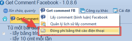 Get comment Facebook phiên bản 1.0.8.6