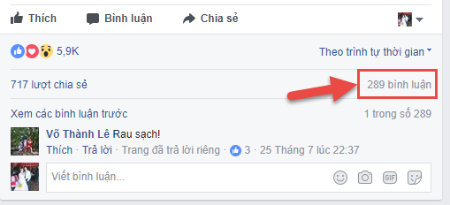 Get hide comment fanpage