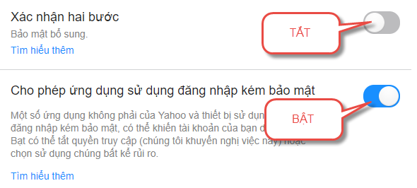 Khai báo Yahoo Mail để gửi Email Marketing