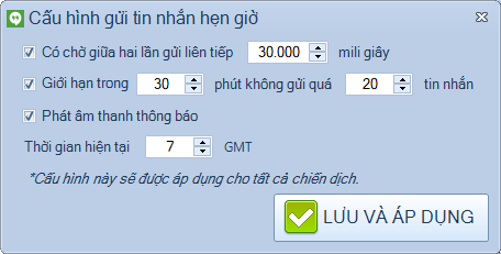 Gửi hẹn giờ với SMS Marketing