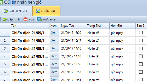 Gửi hẹn giờ với SMS Marketing