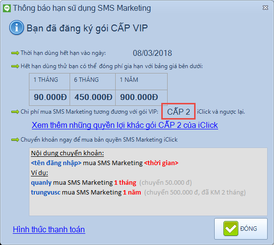 Gửi hẹn giờ với SMS Marketing