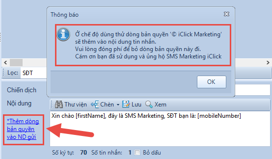 Gửi hẹn giờ với SMS Marketing