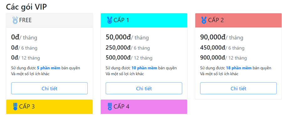 Website iClick sử dụng giao diện mới