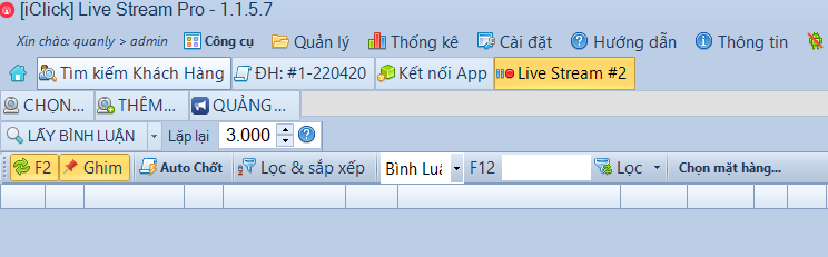 Xử lý lỗi giao diện các phần mềm của hệ thống iClick