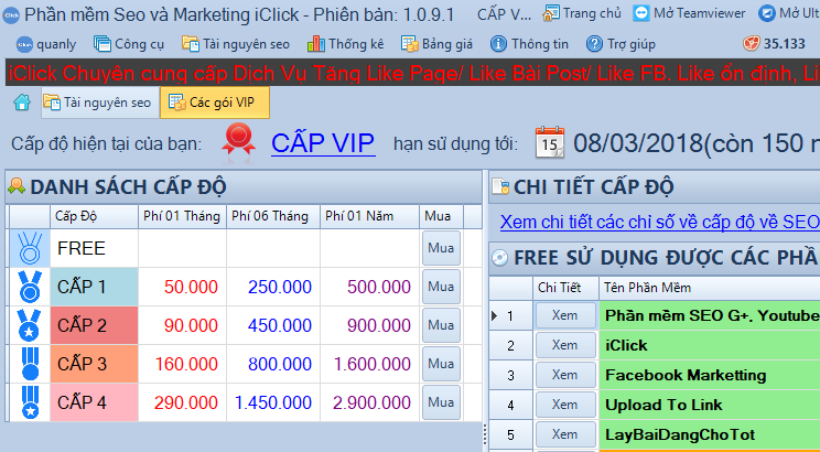 Hệ thống seo và marketing iClick