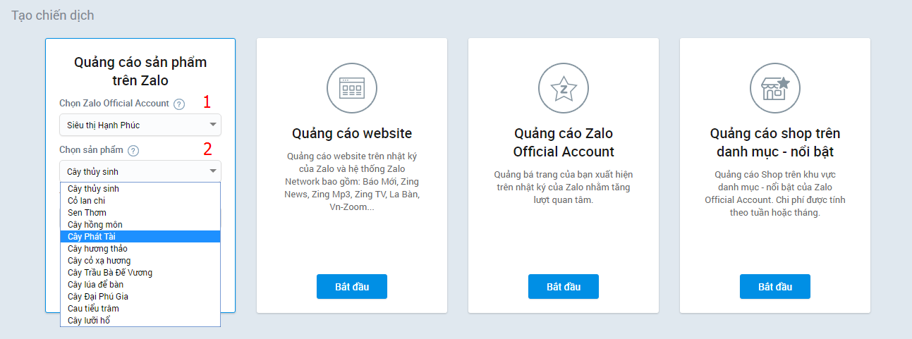 Cách quảng cáo Sản phẩm trên Zalo