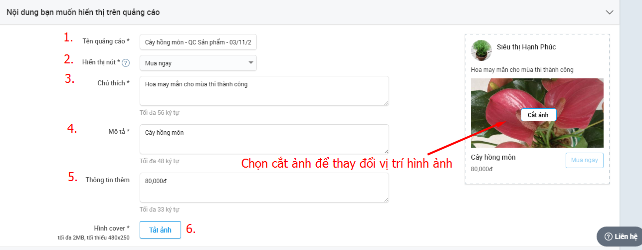 Cách quảng cáo Sản phẩm trên Zalo
