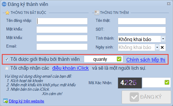Hướng dẫn iClick