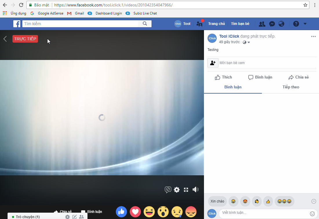 Hướng dẫn live stream video có sẵn 2018