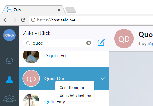 Hủy kết bạn trong Zalo