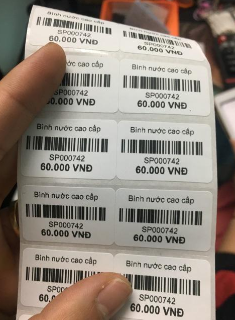 In mã vạch mặt hàng trong phần mềm Livestream Pro