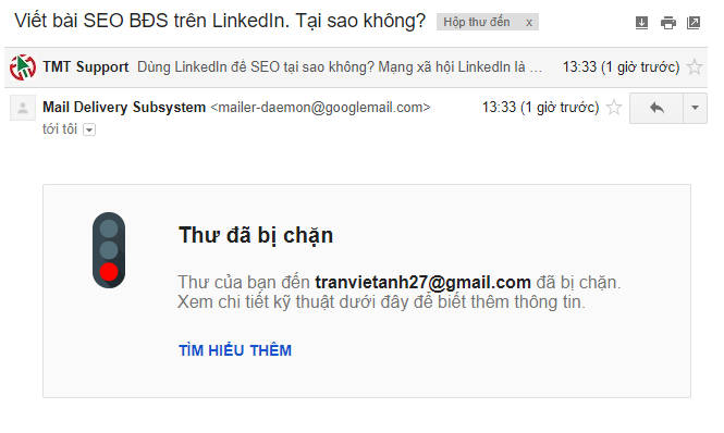Kịch bản khi bạn gửi quá nhiều email bằng Gmail