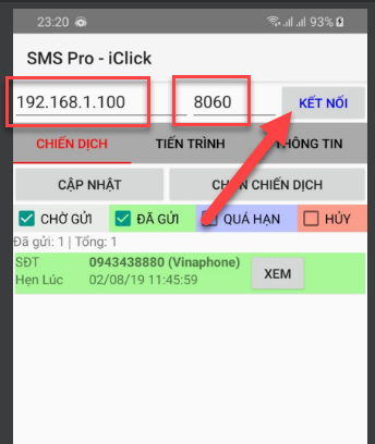 Hướng dẫn kết nối điện thoại Android với phần mềm SMS Pro