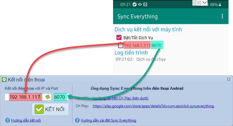 Hướng dẫn kết nối phần mềm SMS Marketing với ứng dụng Sync Everything