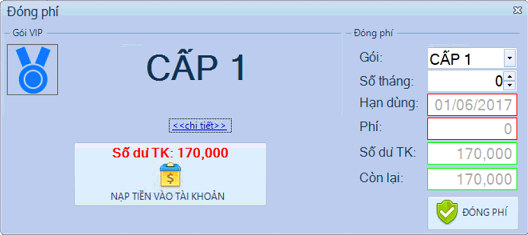 Không đóng phí, gia hạn iClick từ số dư tài khoản