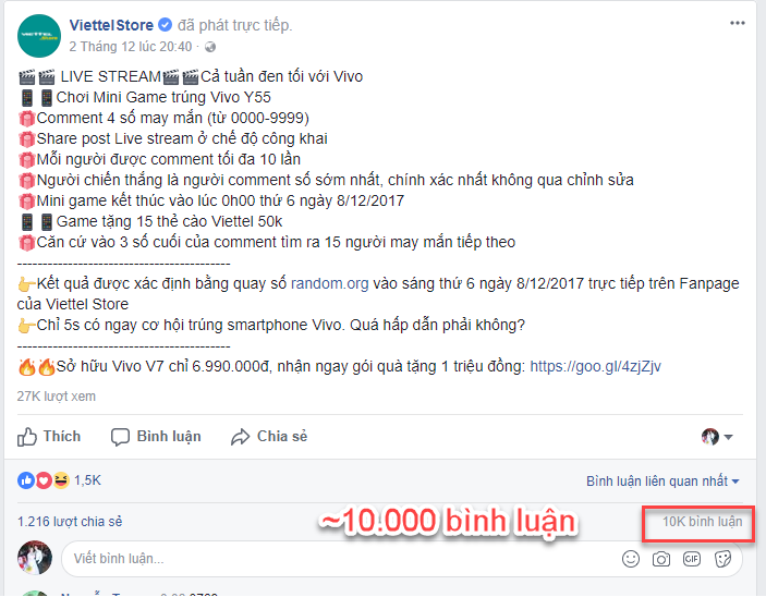 Không get đủ comment Facebook