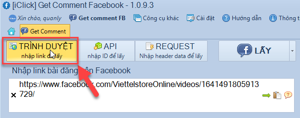 Không get đủ comment Facebook