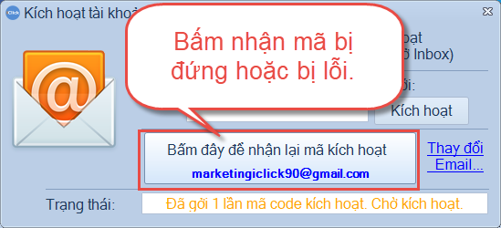 Không kích hoạt được iClick
