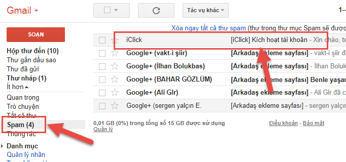 Không kích hoạt được iClick