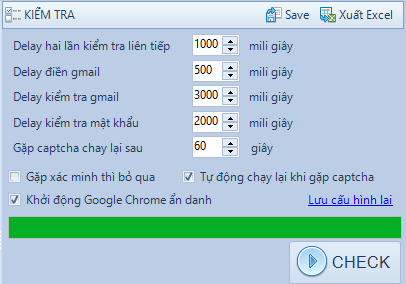 Kiểm tra mật khẩu Gmail hàng loạt